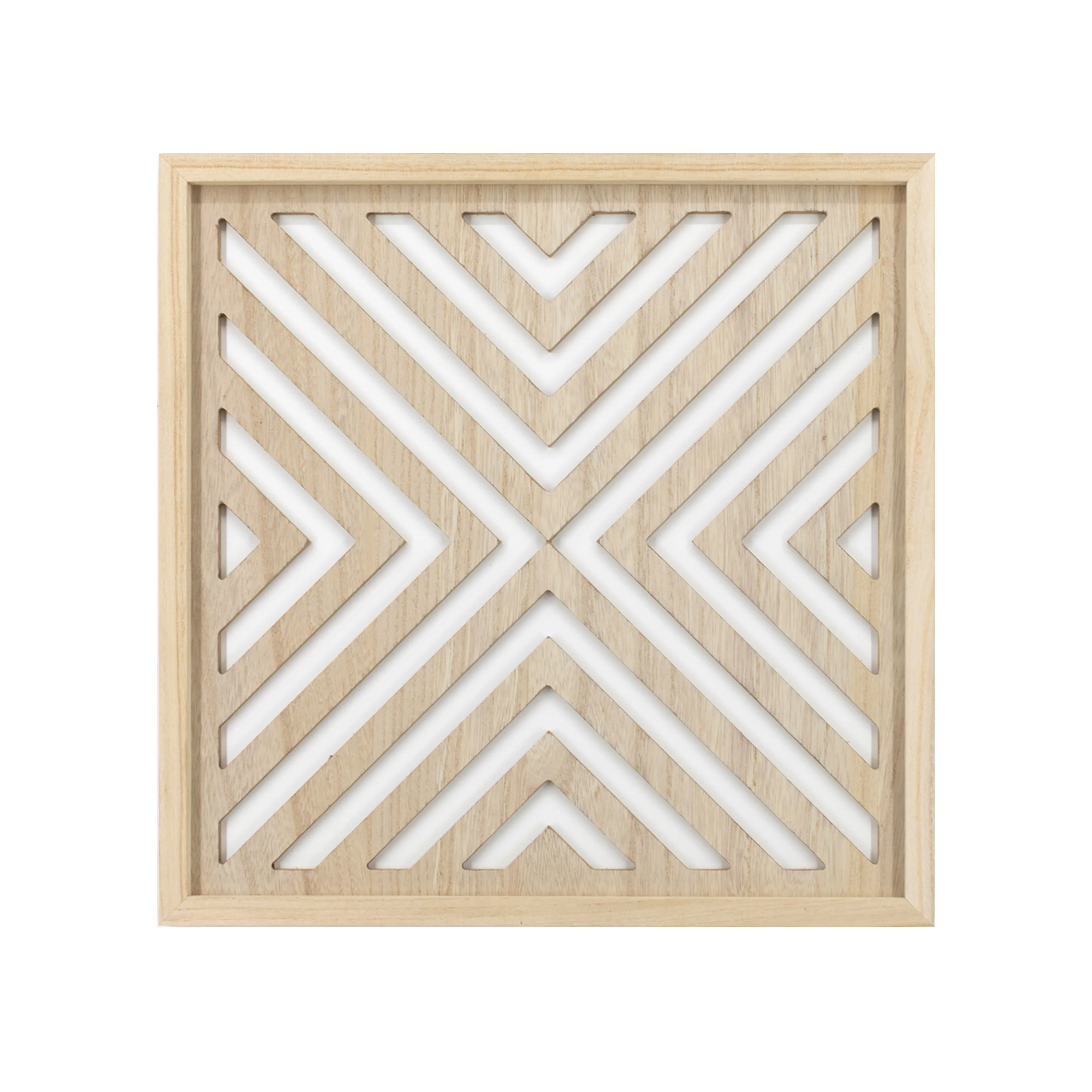 MDF frame with wood veneer carved board framed art