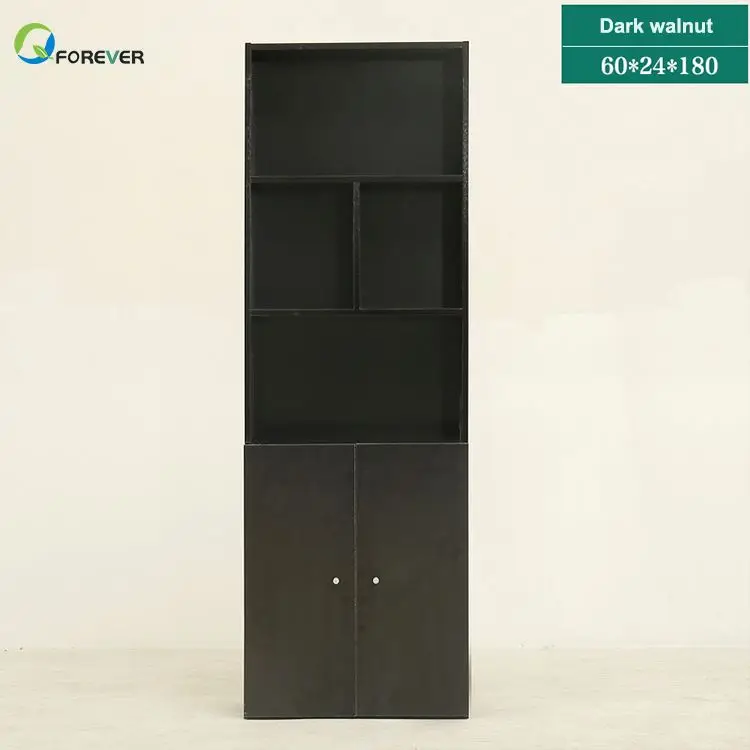 Деревянный книжный шкаф YQ JENMW с двойной дверью ниже