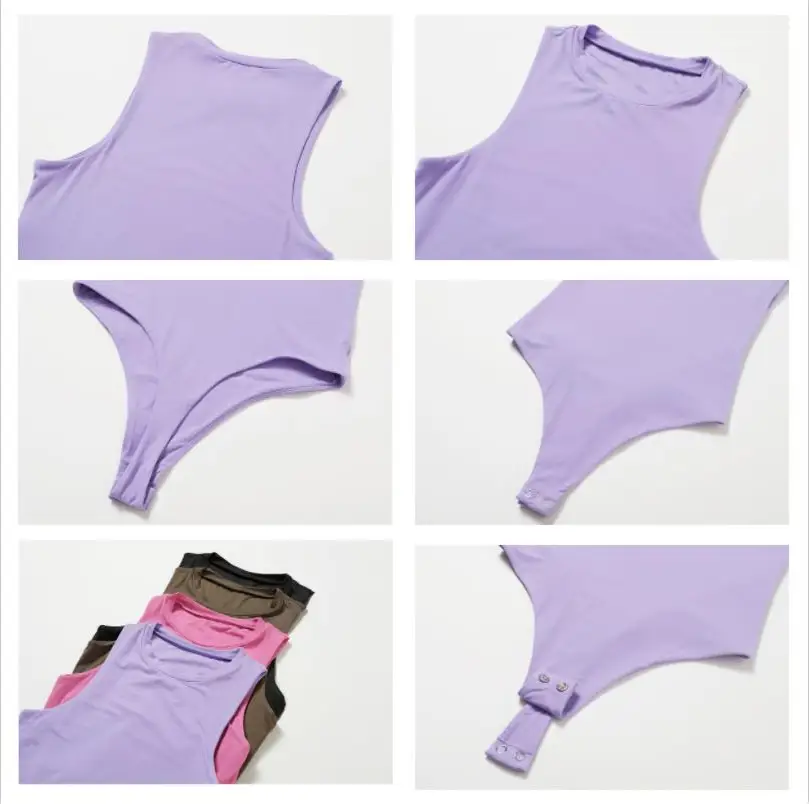 RUIQUWIN Custom Bodycon Jumpsuit Bodysuits Running High Elastic Through Soft One Piece Women Fitness Yoga Bodysuit