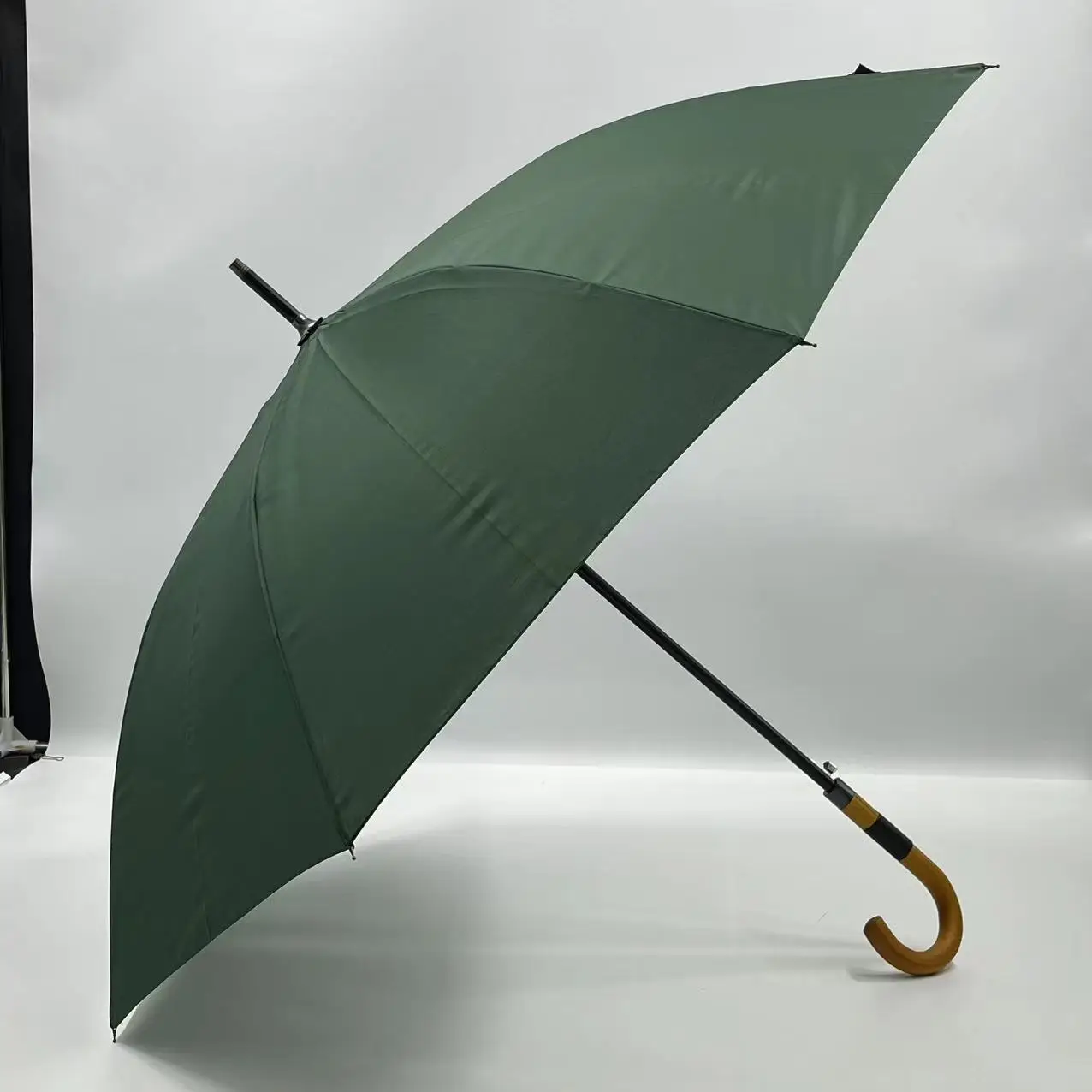 Custom Logo 190T Pongee Material One-Piece Full Body Straight Golf Umbrella Automatic Open & Close for Rain Sun Travel Gift