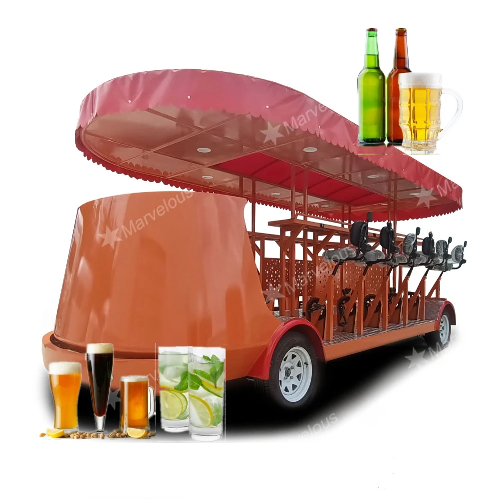 Beer Bike Mobile Bar 12 seats Pub For Sale Electric Leisure Sightseeing Special City Bus