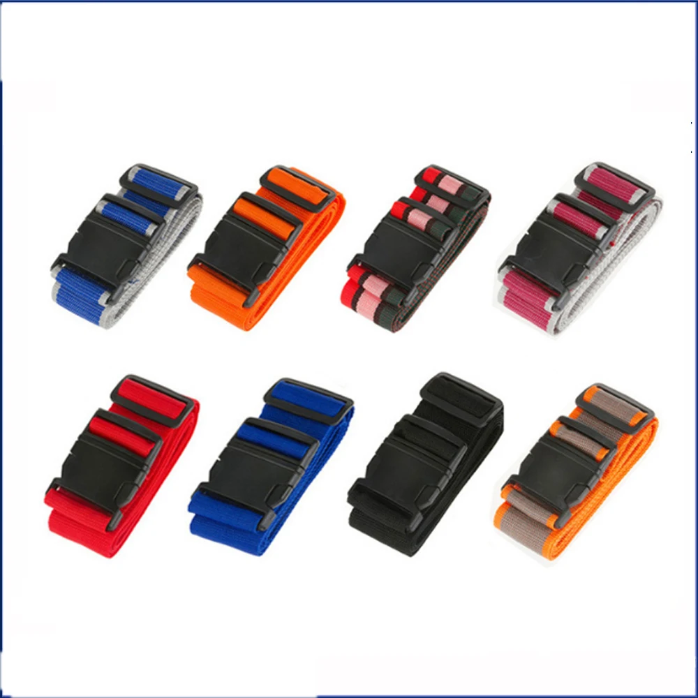 Лидер продаж, регулируемый ремешок для багажа с пластиковой пряжкой, яркий ремень 2 м, различные цвета для путешествий, чемодан, сумка