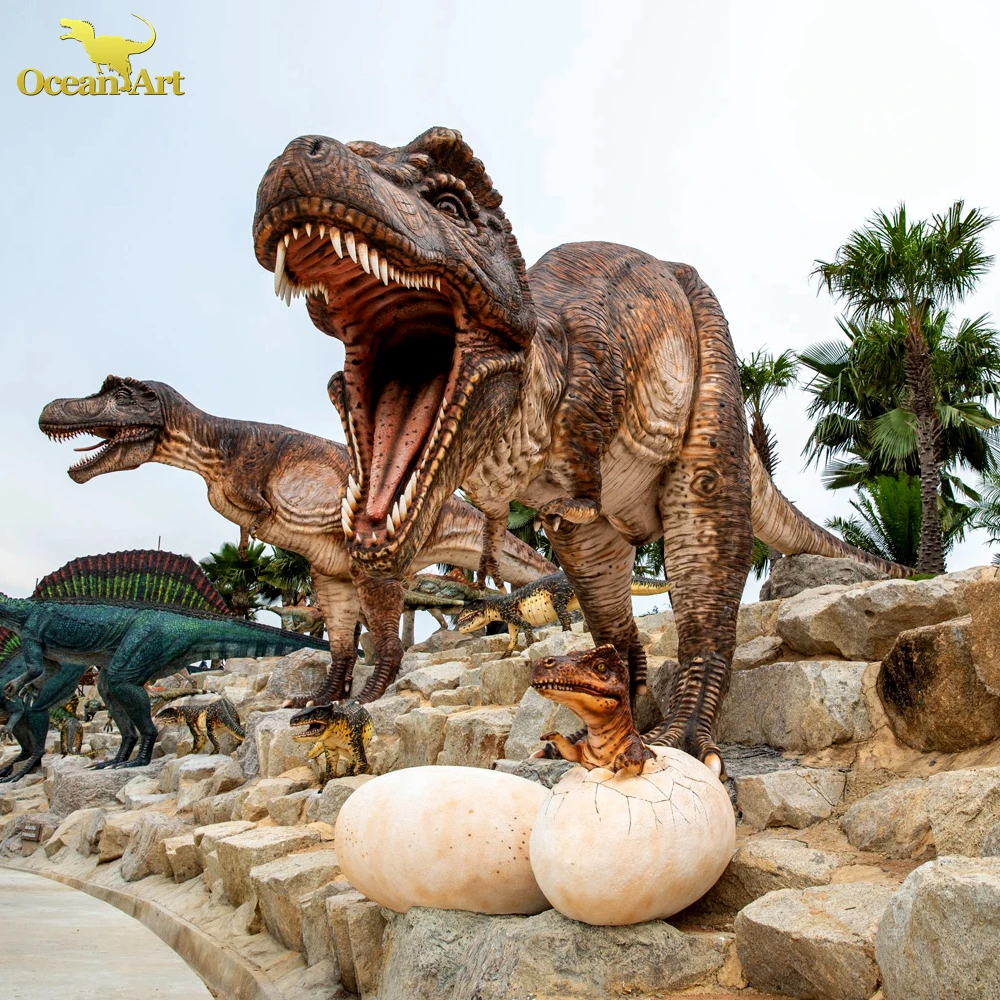 Dinosaur Dino Park Design  Life Size T-rex Robotic Dinosaur Animatronic Realistic Dinosaur Model For Sale