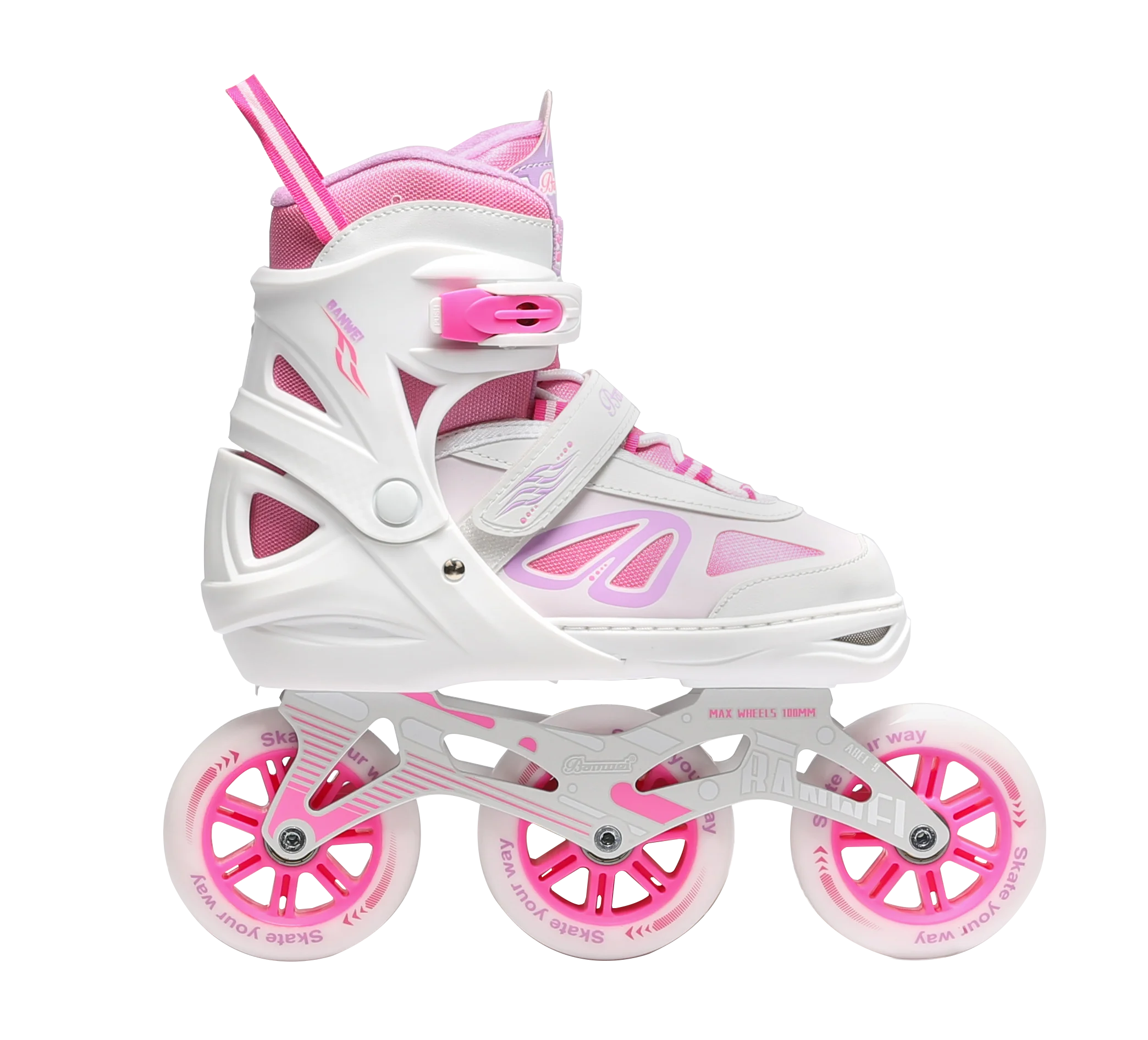 2025 Year New skate  Wholesale 3 big wheel 100mm whole alum. chassis Roller Inline Skate ISO, BSCI