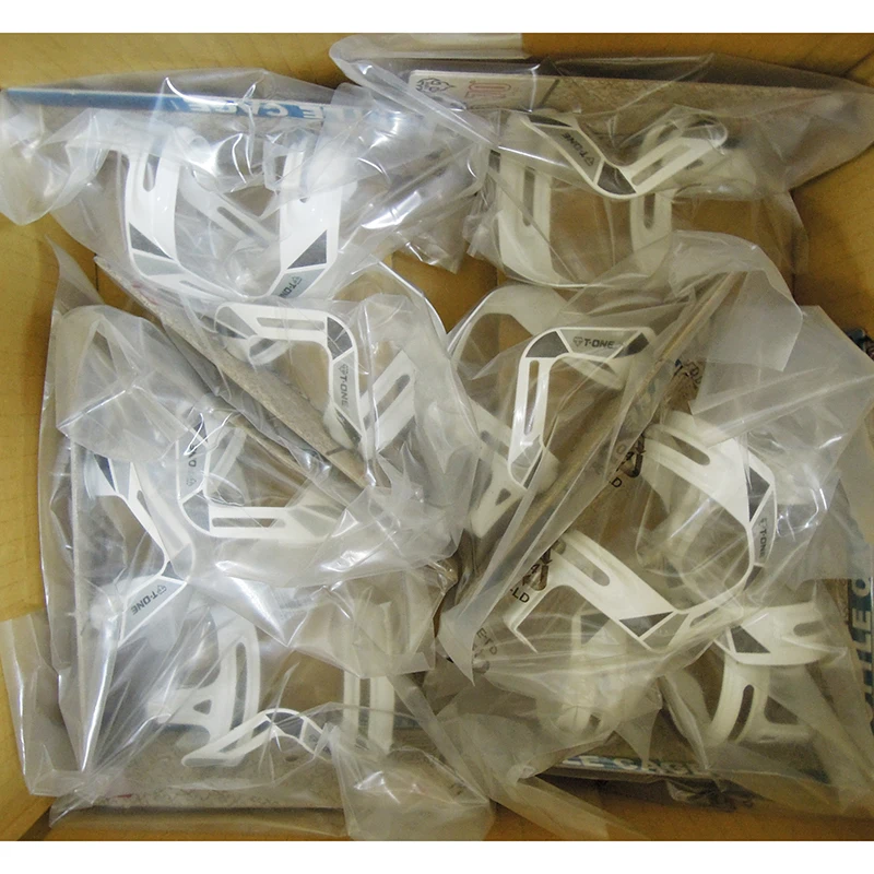
Anyway Adjustable Cycing Bottle Cage Reflective Aluminum Alloy Side Cage White 