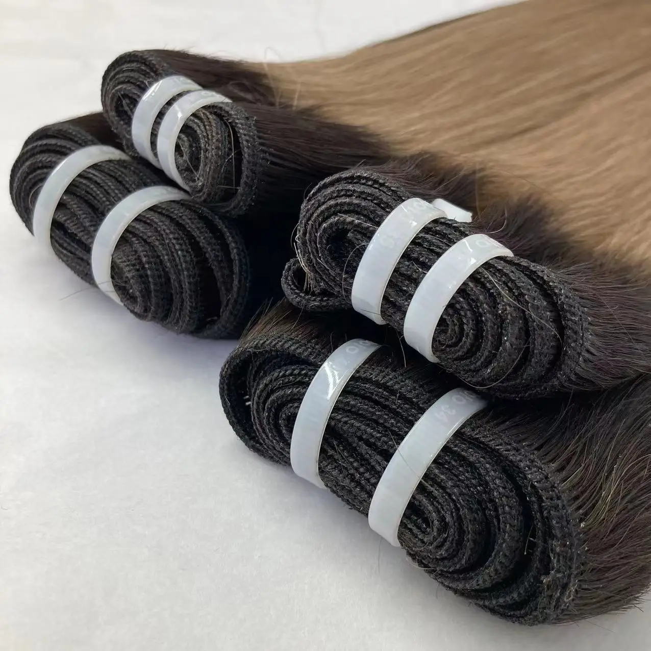 Ombre natural ratio Human Hair weft bundles 100%  human hair dark root bundle weave extensions