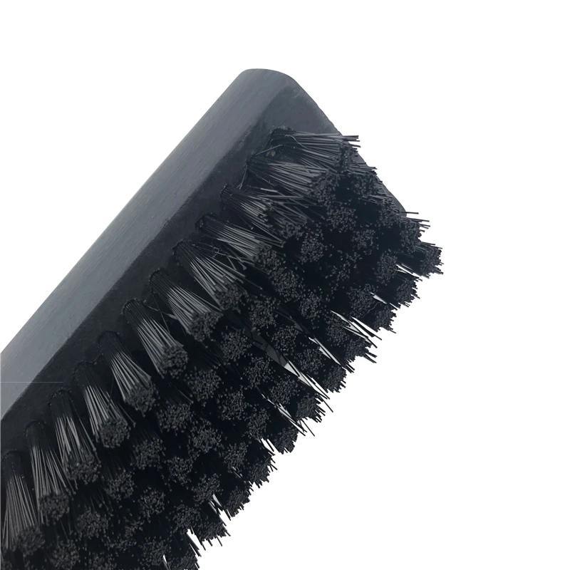 
High Quality Curved Shape Wooden Hard Nylon Bristle Shoe Polishing Brush 