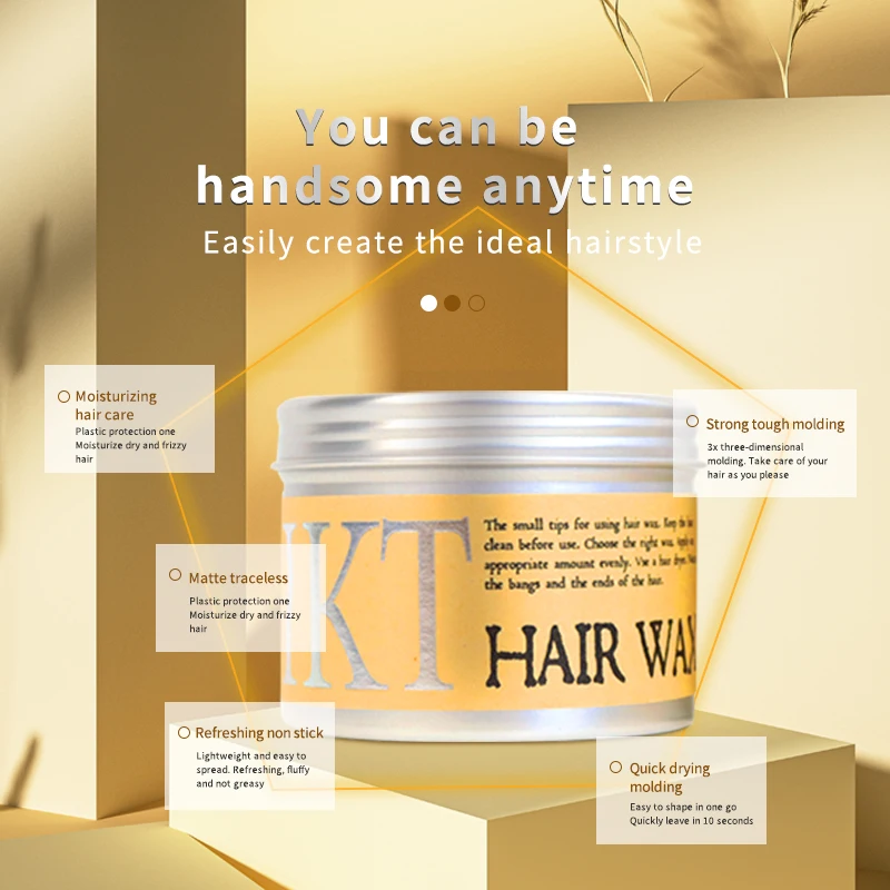 2025 New private brand Wholesale OEM/ODM Wax Stick IKT Hair Wax Stick 130g easy to carry edge control matte lasting