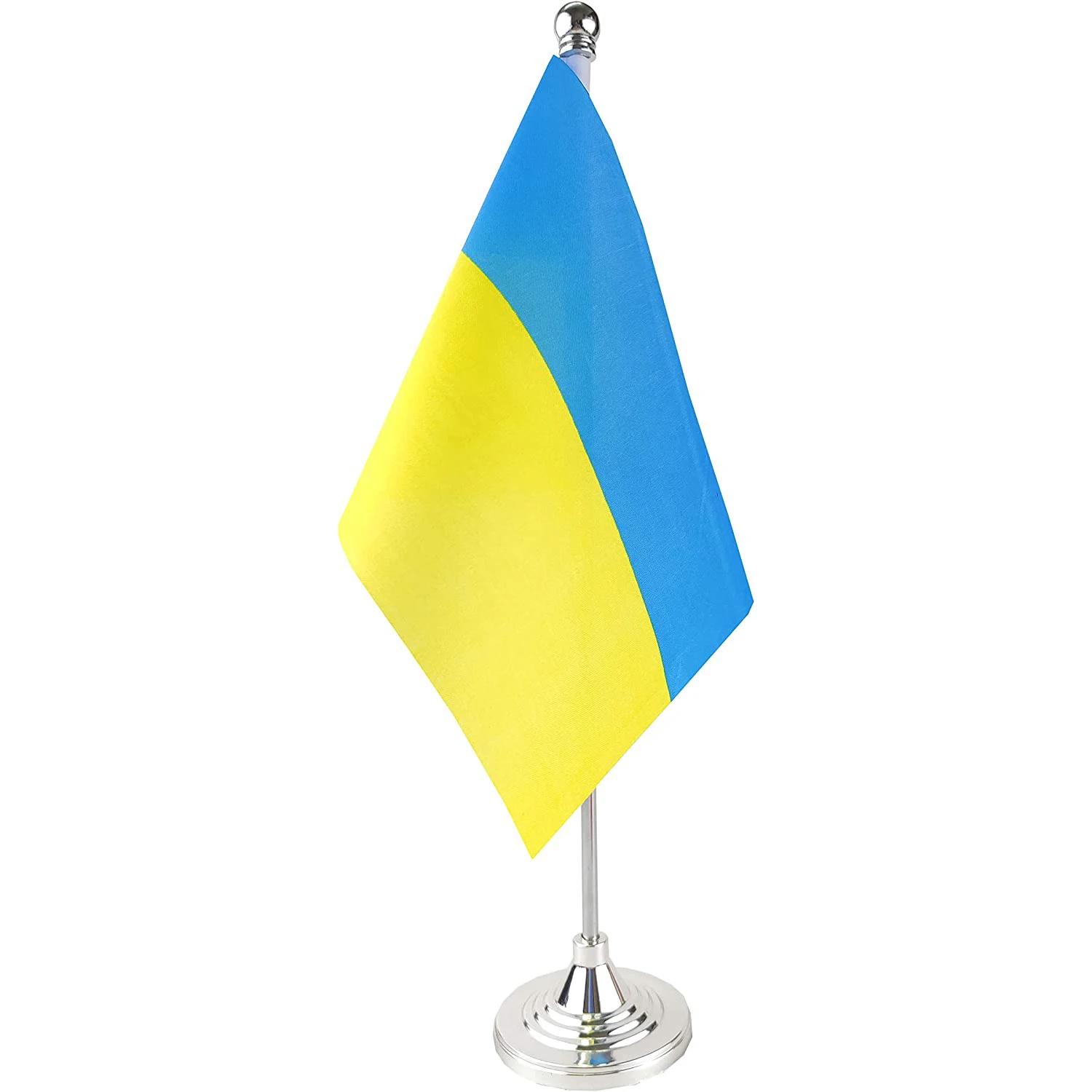 Factory Direct promotional product desk flag 100%polyester custom Ukrainian Ukraine desk flag