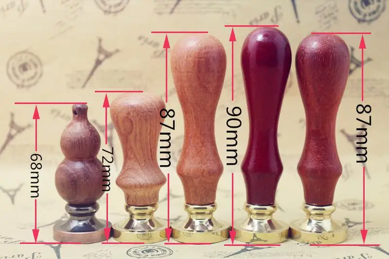 custom wax sealing stamp with classic wooden handle for envelope wedding invitations