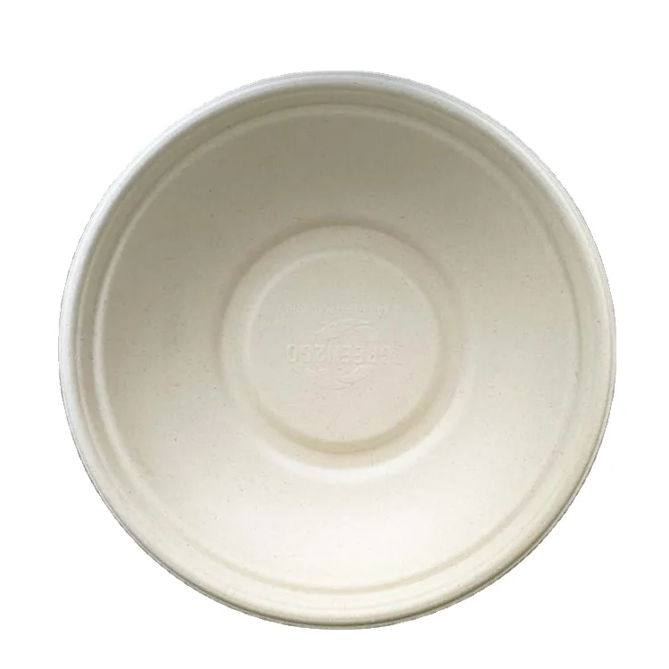 Disposable Biodegradable Bagasse Round Bowl Bamboo Pulp Bowl