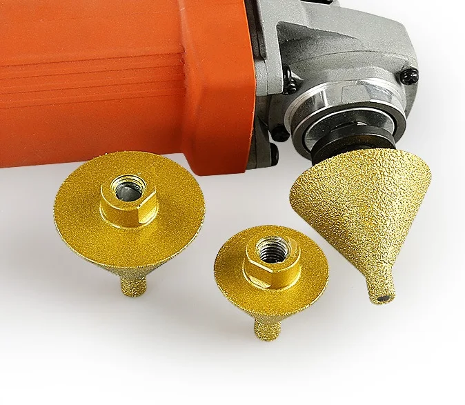PMS M10 38mm  Grinding Head Diamond Hole Chamfer Cone Hole Punching &Expanding Angle Grinding Drill Bit Diamond Chamfer Bit