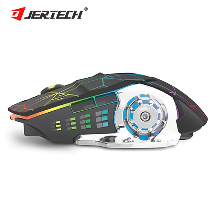 Hot Selling Jertech W200 Custom Mech Computer Games USB Desktop Office Computer Games Gaming Wireless Gamer Mouse