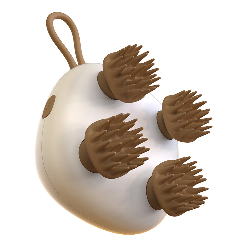 Personalized Silicone Scalp Hair Massage Shampoo Brush Head Massager that Promotes Hair Health with Custom Logo