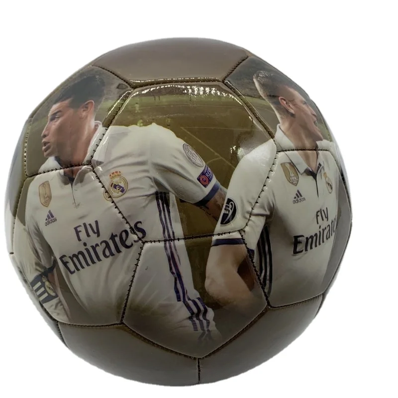 photograph pvc material size 5 soccer ball for promotion and sports
