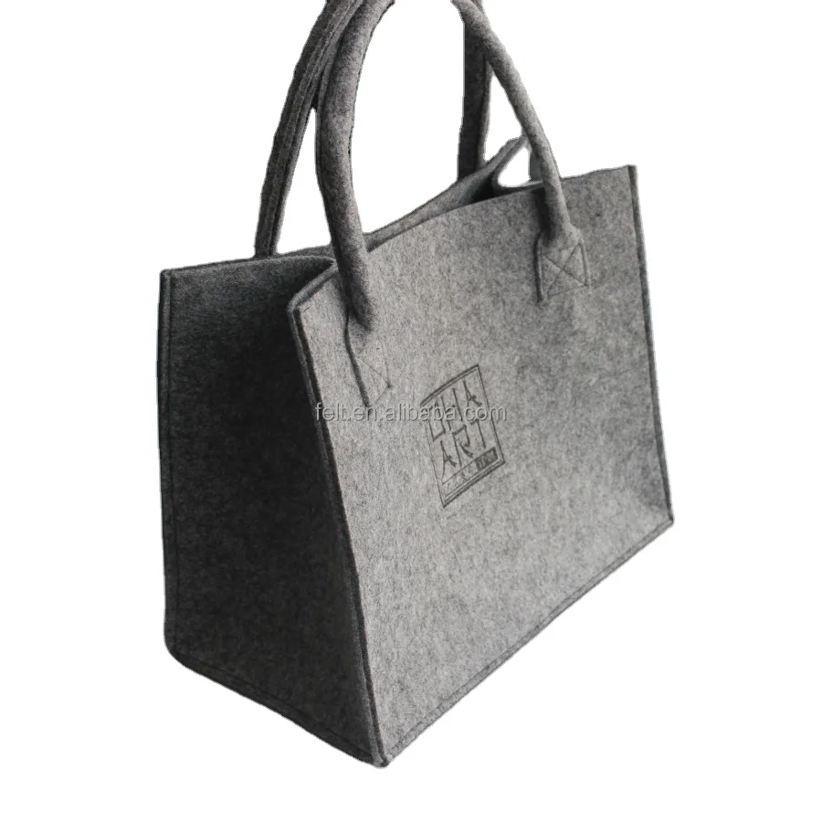 Серая фетровая женская сумка, сумка-тоут, фетровая сумка для покупок, фабрика