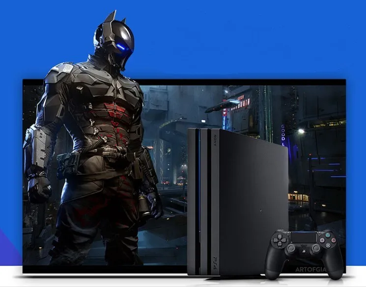 95% новая консоль PS4 тонкий/PS4 Pro игровой плеер 1 ТБ видео игровая приставка