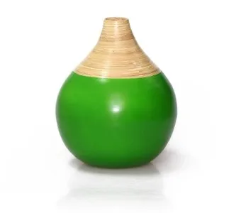 High Quality Spun Bamboo Vase Handmade in Vietnam for Home Decoration and Stylish Bamboo Craft