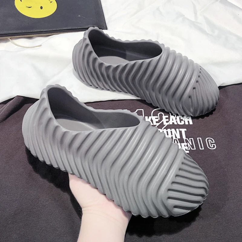 Новинка пляжные сандалии yeezy обувь для воды с отверстиями спортивные сандалии-скелетоны из