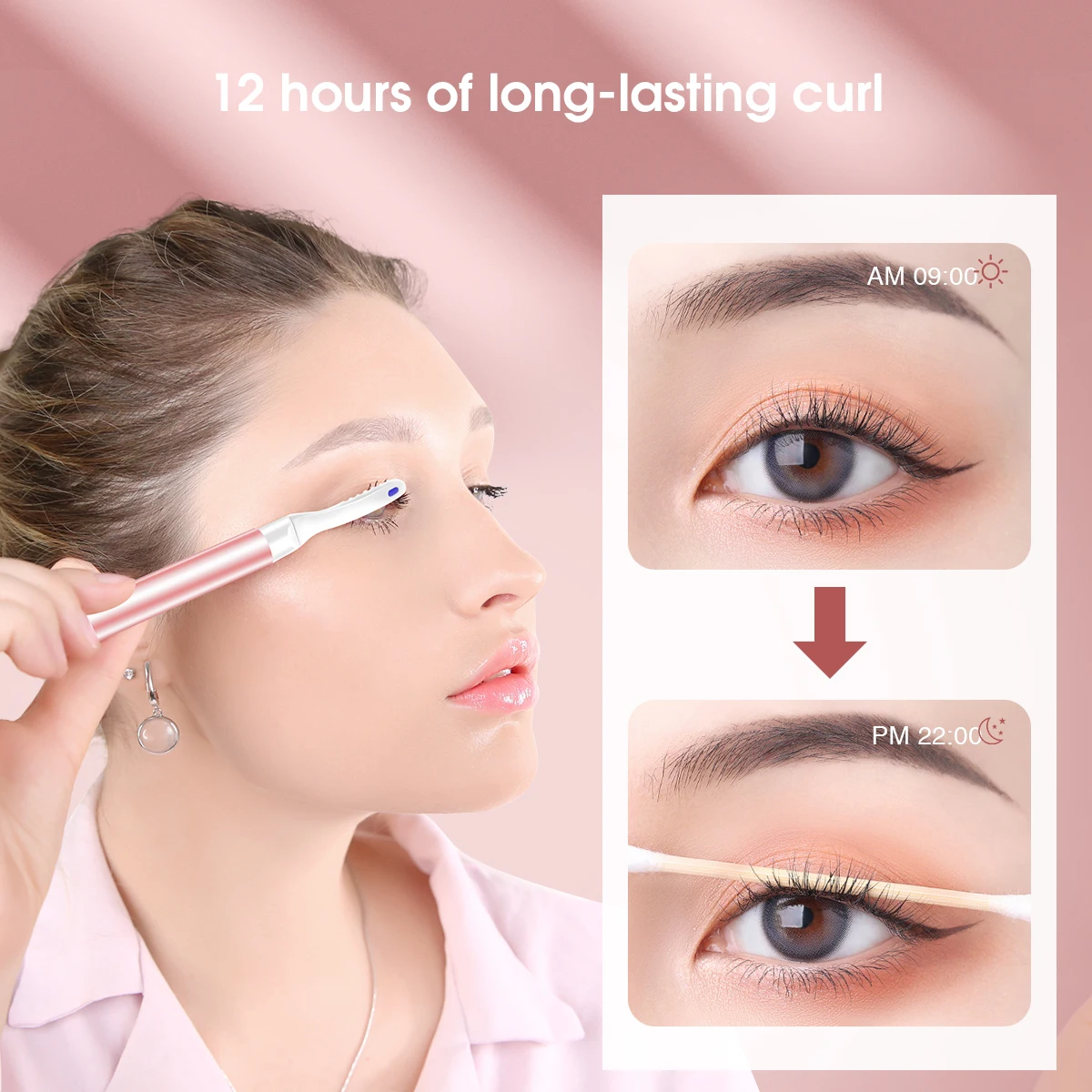 TOUCHBeauty Customized Cheap Eyelash Curler Electric Heated Eyelash Curler Eyelash Comb Curling System For Home Beauty