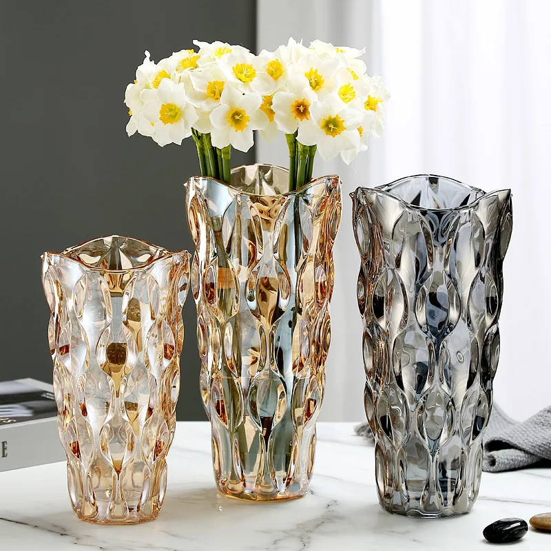 
European style thick glass vase 
