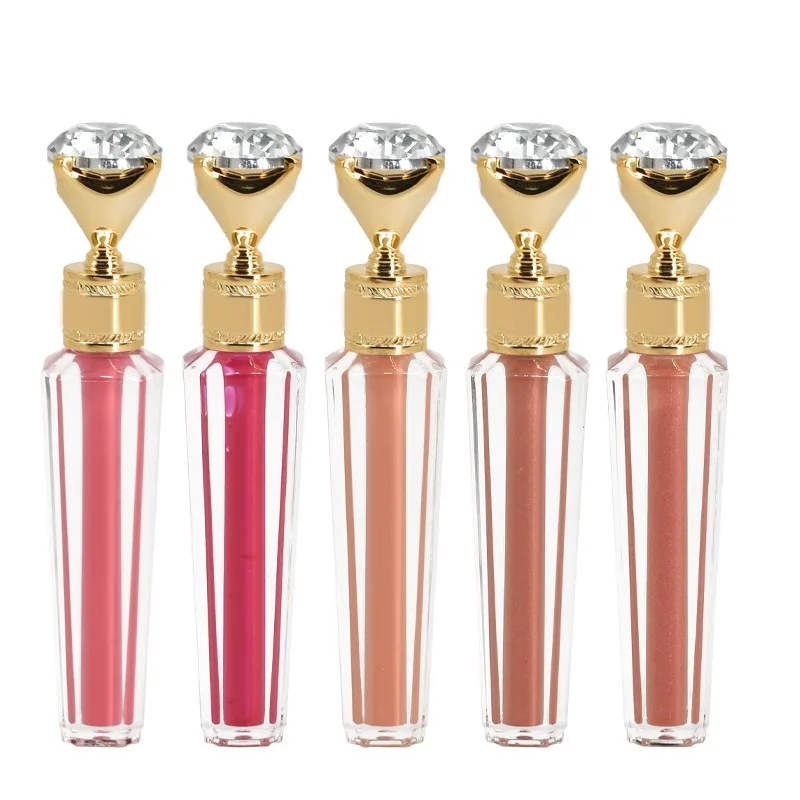 Hot Melason Private Label Wholesale No Logo Luxury Diamond Lipgloss Base Vegan Non Sticky Pigments Packaging Small Order