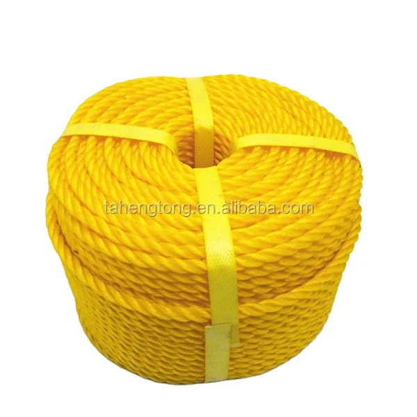 High Quality PP Danline Colorful 3-4 Strands Twisted Monofilament Rope for Marine Transport Fishing Agriculture Hardware
