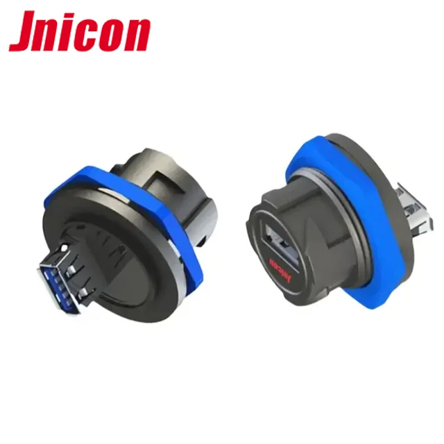 Jnicon M25 ip67 panel mount usb 3.0 female usb connector
