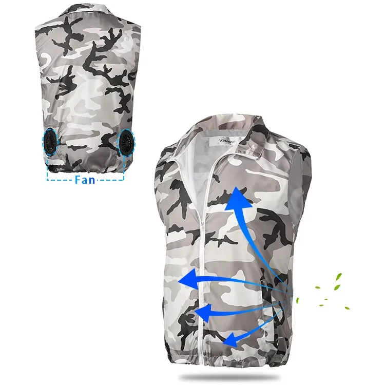 Smart USB Vest Air Conditioner Cooling Fan Work Vest For Sunlight Exposure