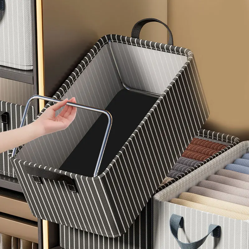 2024 экологически чистый тканевый ящик для хранения одежды складная сумка органайзер дома