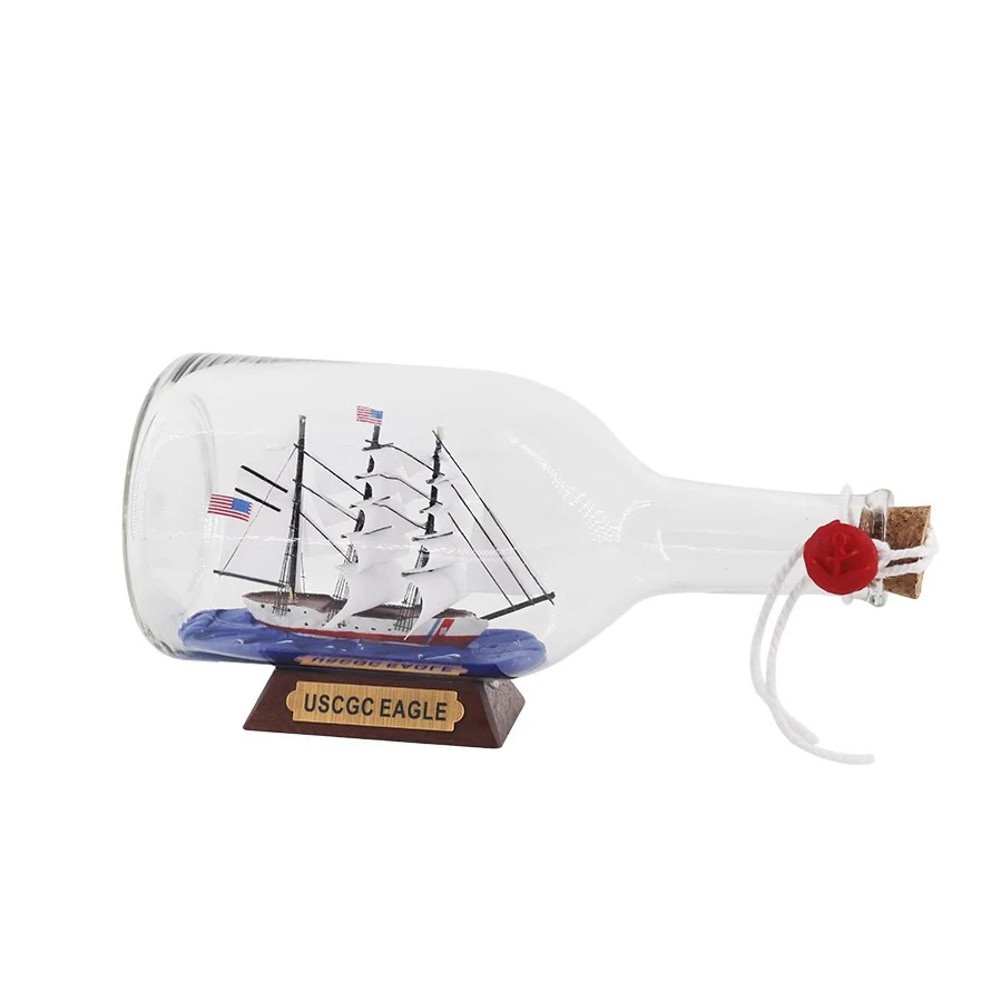 Passat black pearl belem santa maria pirate ship in bottle Drift Glass nautical Decoration novelty wishing bottle ship souvenir
