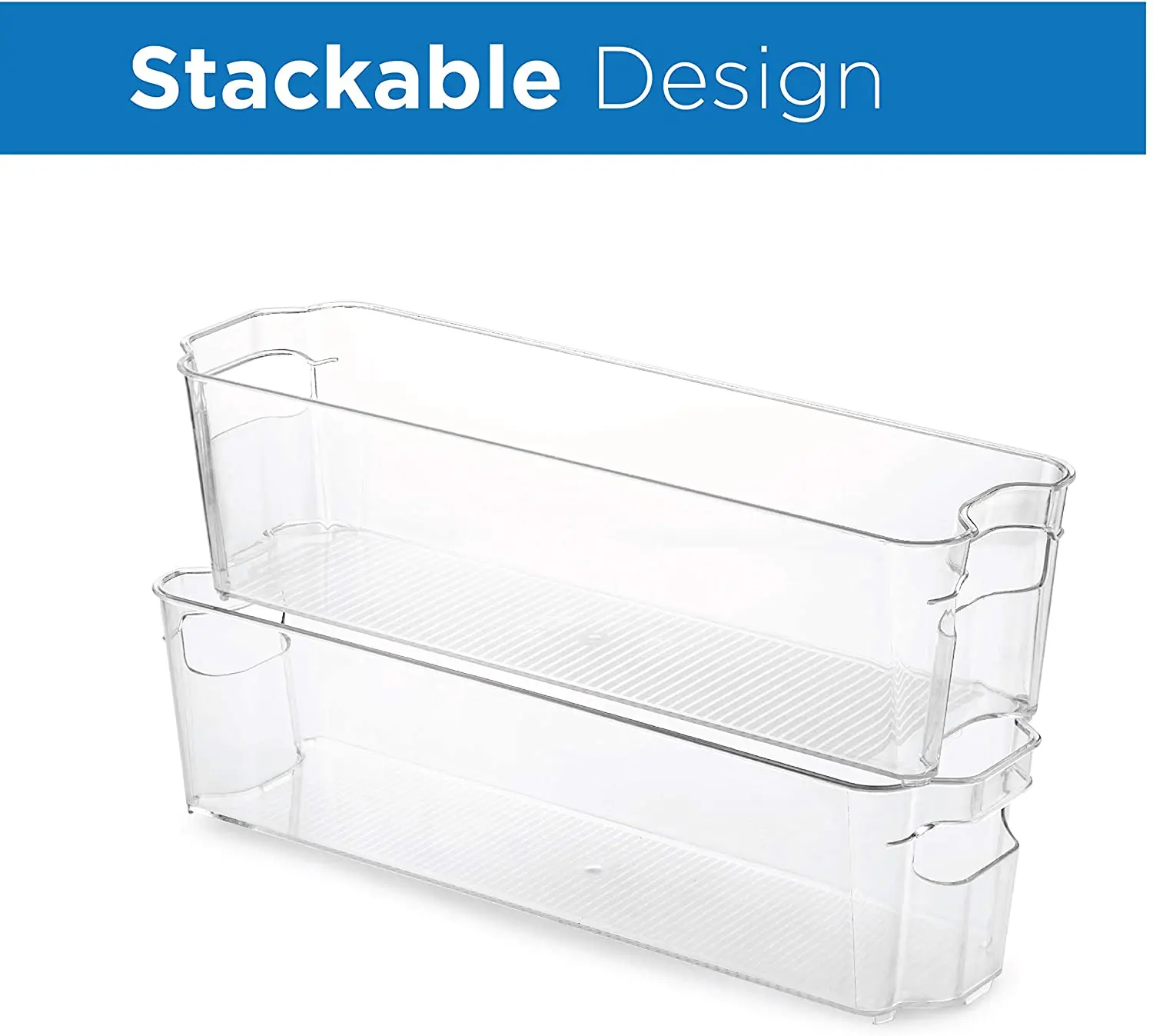 Refrigerator Storage Organizer Bins Clear Plastic Bins For Fridge Freezer Kitchen Cabinet Pantry Organization set of 8