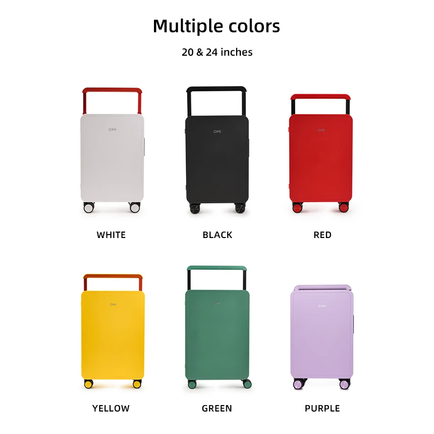 Wide Handle Travel Luggage Suitcase Rolling Spinner Wheels Hardside ABS TSA Lock 20 24 Inch Unisex Traveling Trolley Case