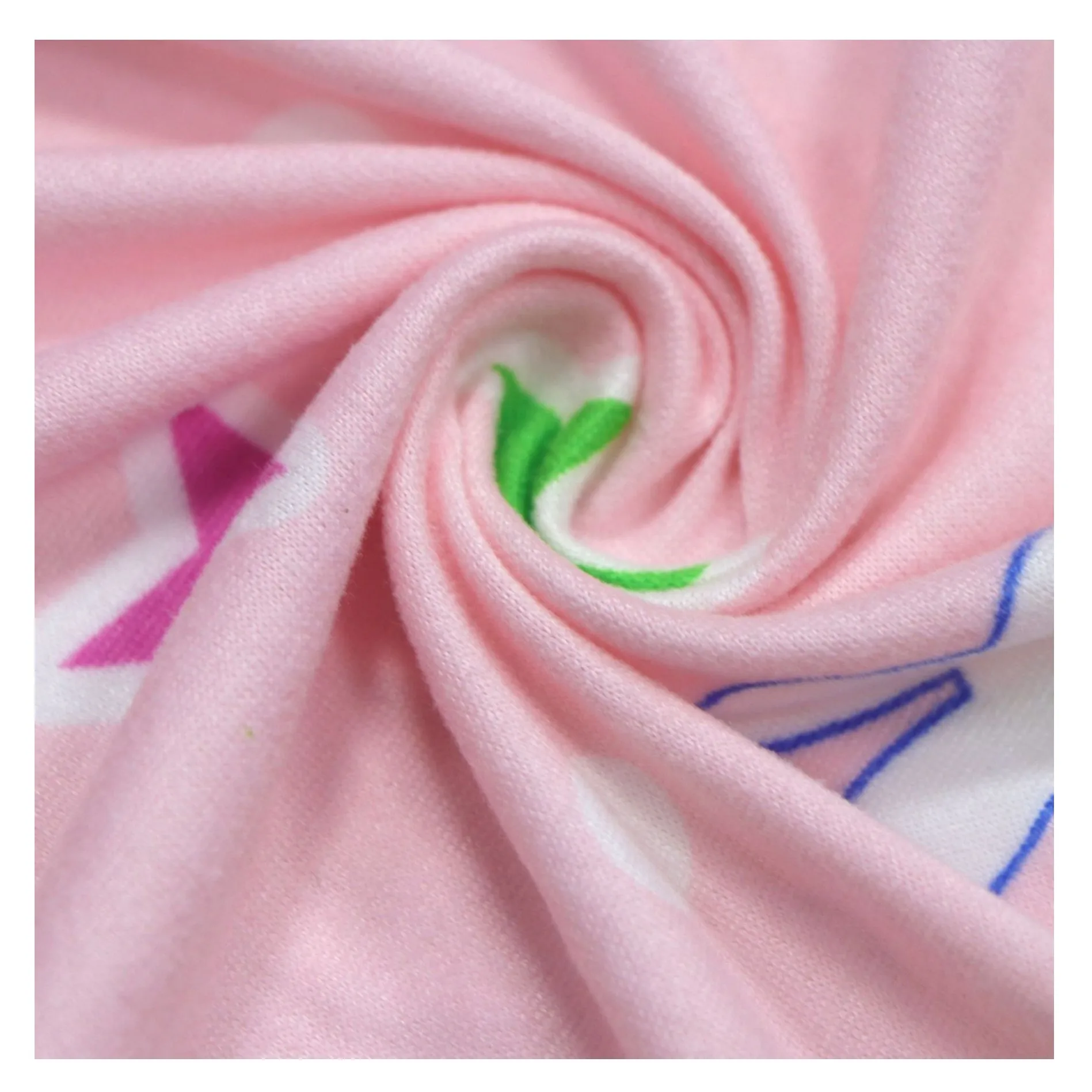 dty brush bonding Knitted 92 Polyester 8 Spandex Brushed Dty Jersey Print Fabric 4 Way Stretch Dty Brush Print Fabric