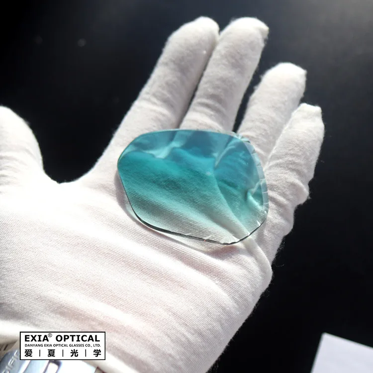 EXIA NY28ACUT9 Gradient Green Color Sunglasses Lenses Big Size Rimless Cutting Groove