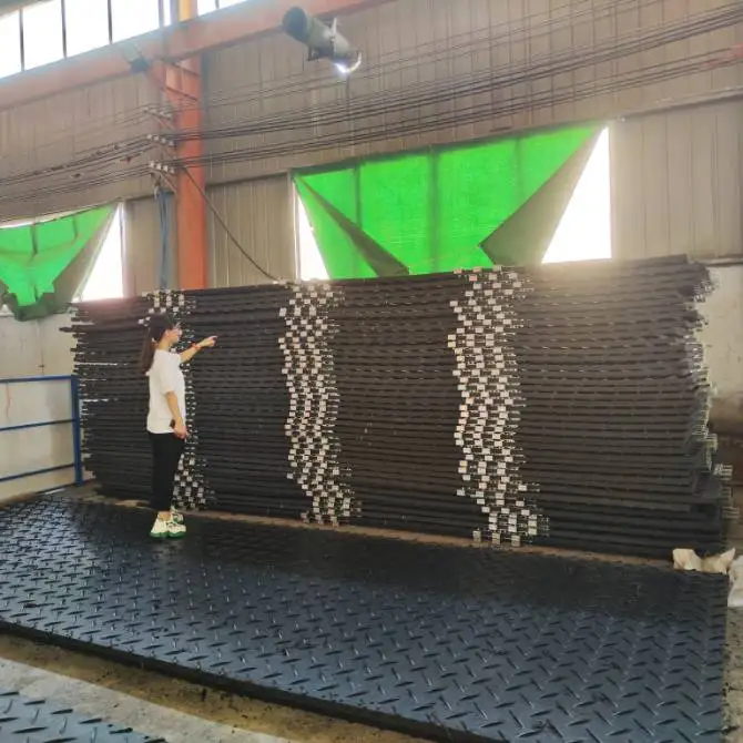 Temporary HDPE Construction Track Protection Ground Mat/4*8ft protection ground cover mats