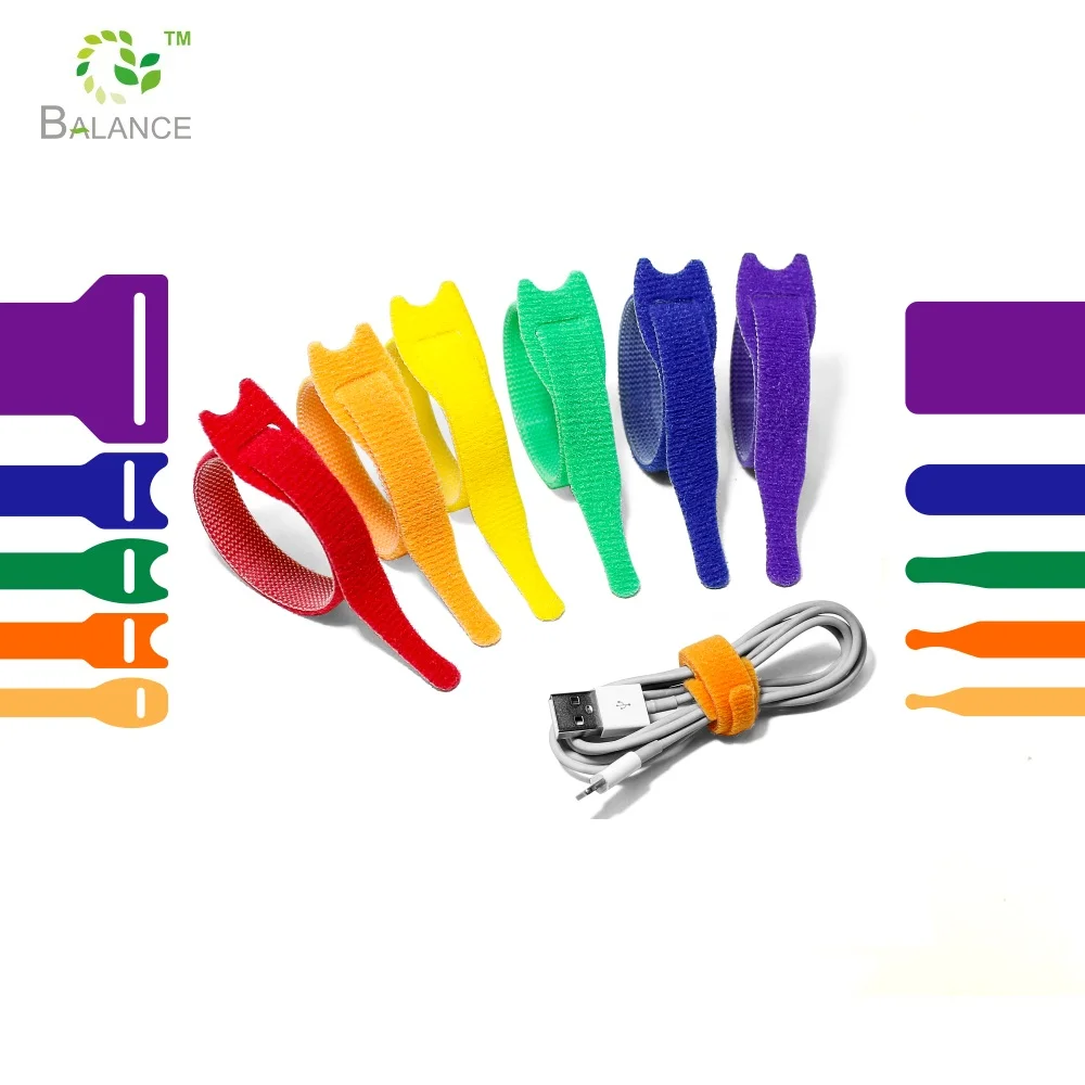 Самозахватывающаяся кабельная лента с крючком и петлей для кабельных стяжек с принтом