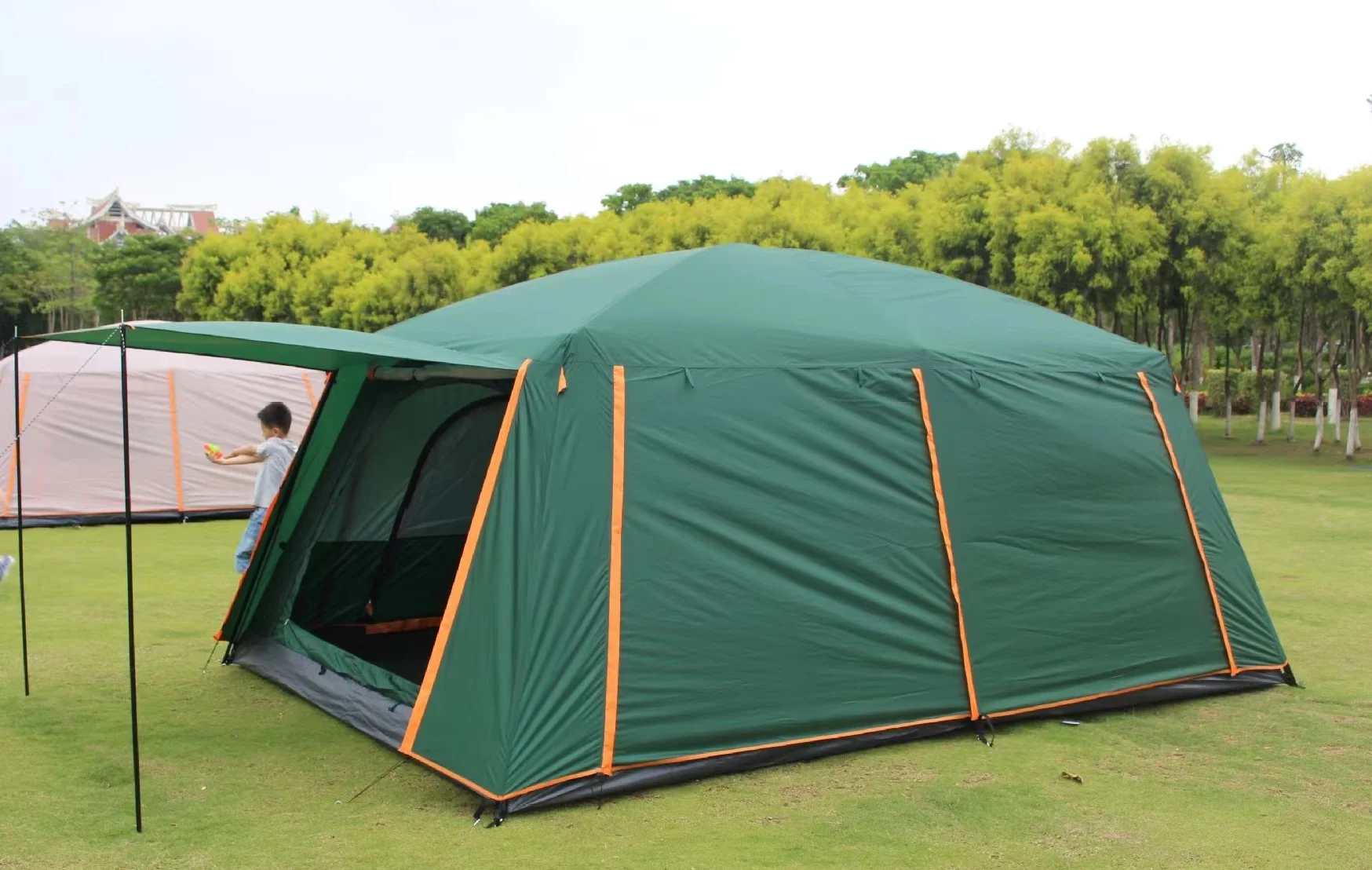 Hot sale Camping Outdoor Large Waterproof Two Bedroom One Living Family Marquee Tent