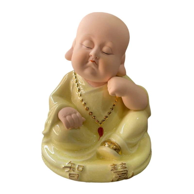 High Quality Custom Packaging Modern Unique Cute Buddha Sculpture Large Baby Monk Statue