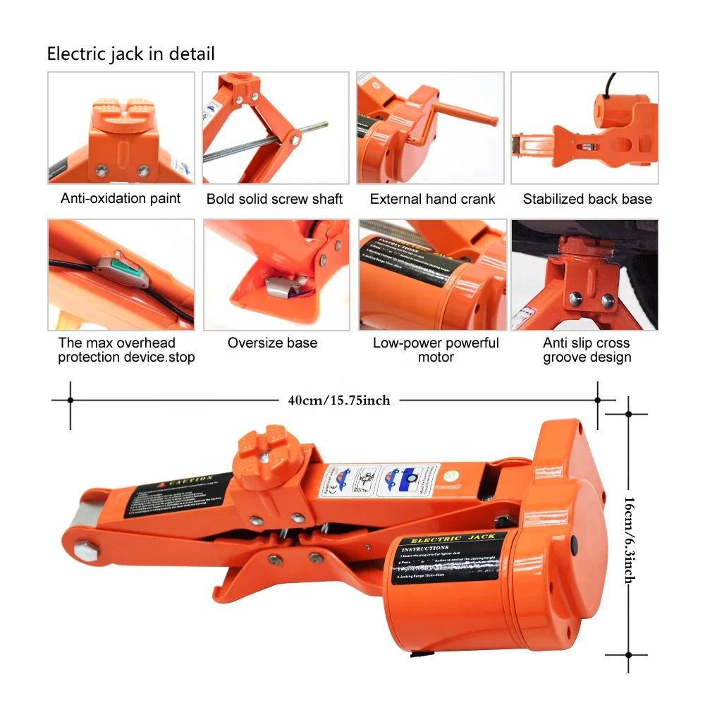 High quality trolley 2t best corded impact jack and electric wrench set