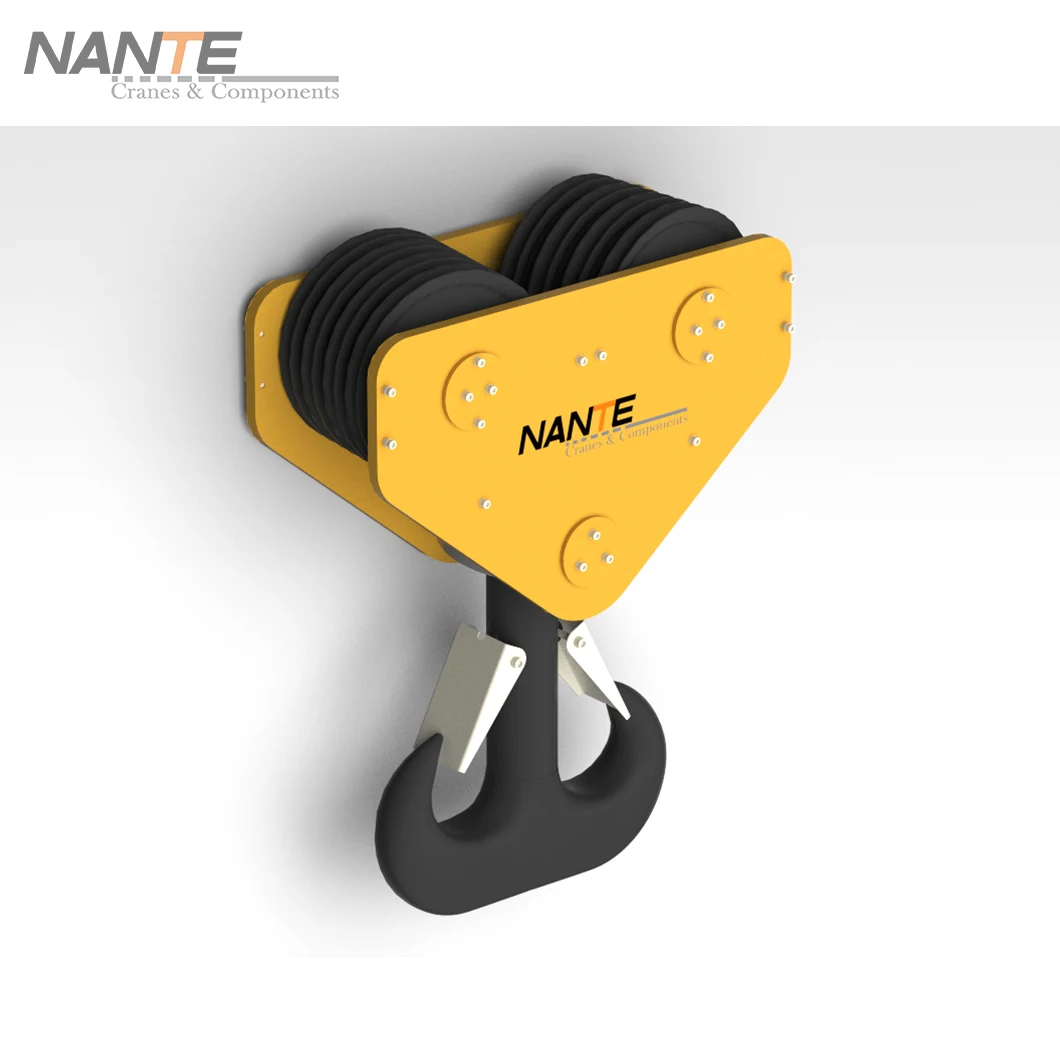 Heavy Duty European Type Overhead Gantry Hoist Forged Block Double Crane Hook