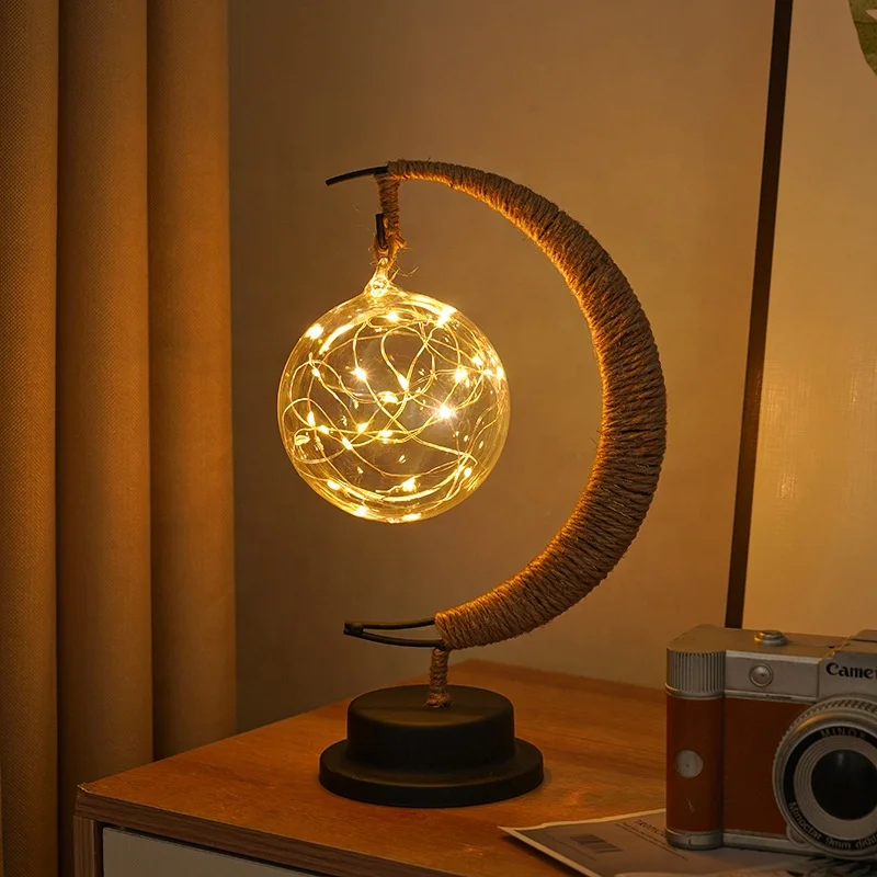 LED Moon Lamp Kids, Hanging Moon Lamp , Night Light for Home Decorations