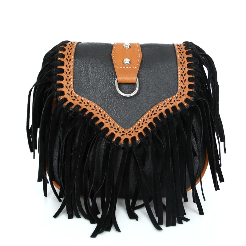 Carpet Crochet Tote Custom Tassel Crossbody Cowboy Bag Boho Fringe Messenger Bags Bohemian Leopard Tote Bags Handbag