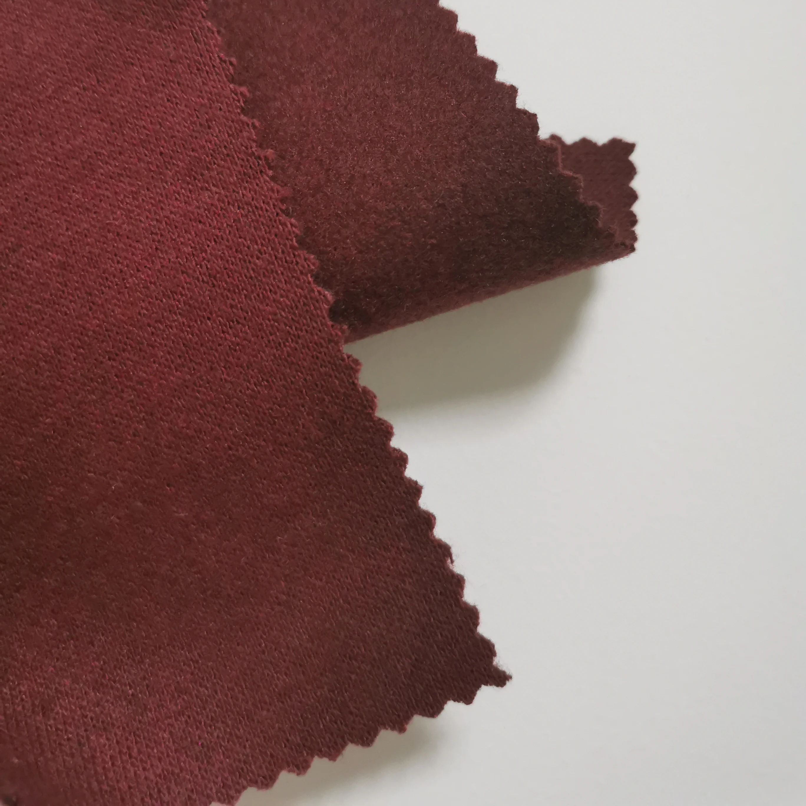 Fashionable knitted fabric wine red ladies fabric material for cheap price