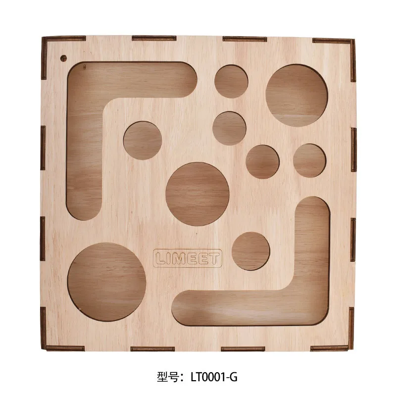 Custom Laser Engraved Logo Cat Puzzle Toy Wooden Toy Gift Hunt Box Funny Box with Balls