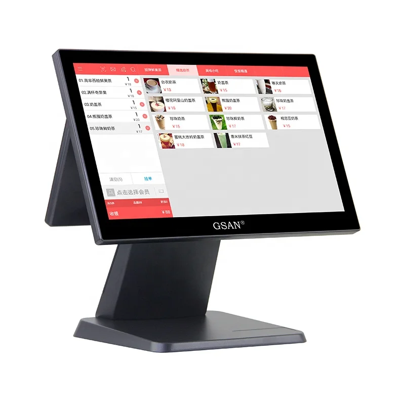 Factory Wholesale All In One Capacitive Dual Screen Pos Systems Restaurant Pos Terminal For Sale