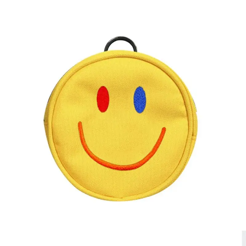 2023 Korean Outdoor Portable Polyester Zipper Smile Golf Mini Ball Bag