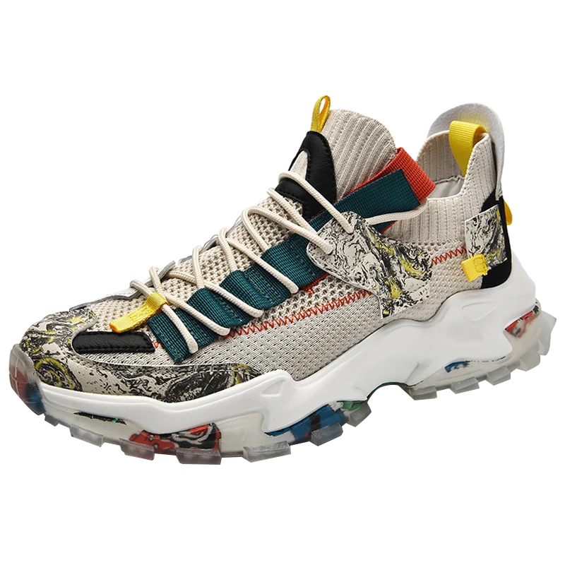 
Light Personality Sneakers Trend Style Men Casual Shoes Knitted Weaving Soft Bottom Walking Shoes sneaker 