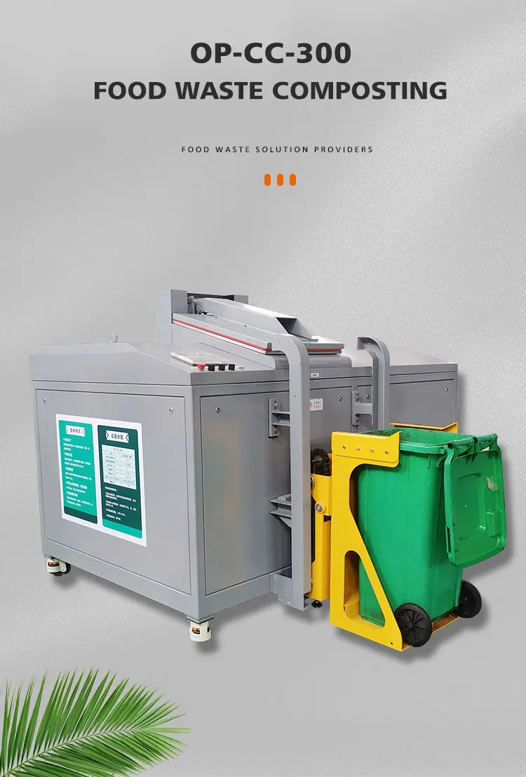 2021 OPDE High-quality Food Waste Composting Machine Proceed Ability 300kgt/day