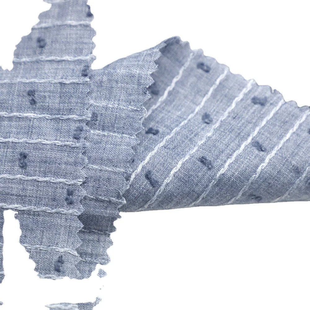 ShaoXing Textile Wholesale Fabric Striped Jacquard with Cut Flowers Fabric Hot Sale  for Clothing